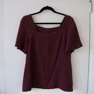 Madewell Lightspun Harlow Square-Neck Top